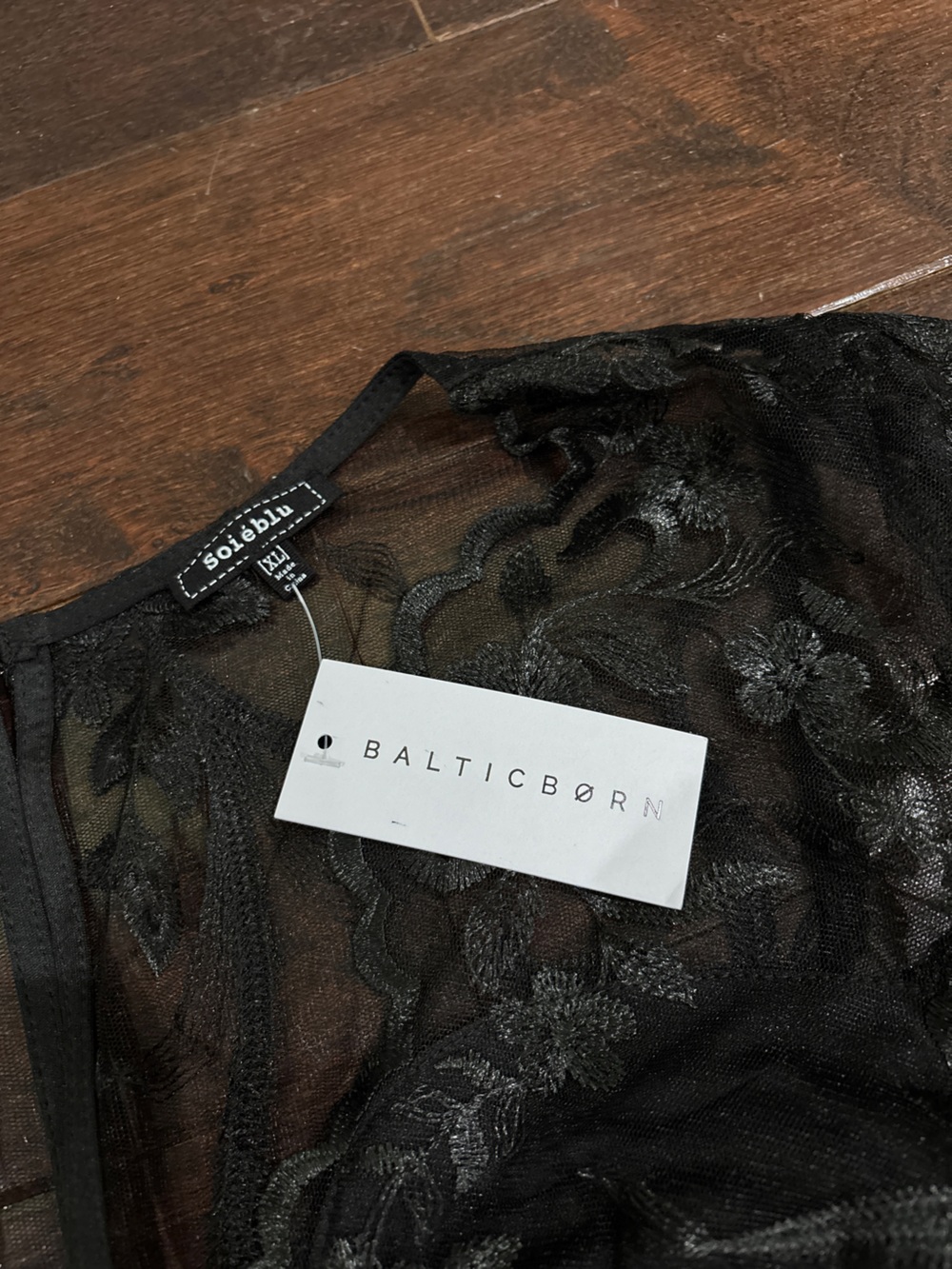 Baltic Born Black Lace Embroidered Midi Dress - Picture 2 of 5
